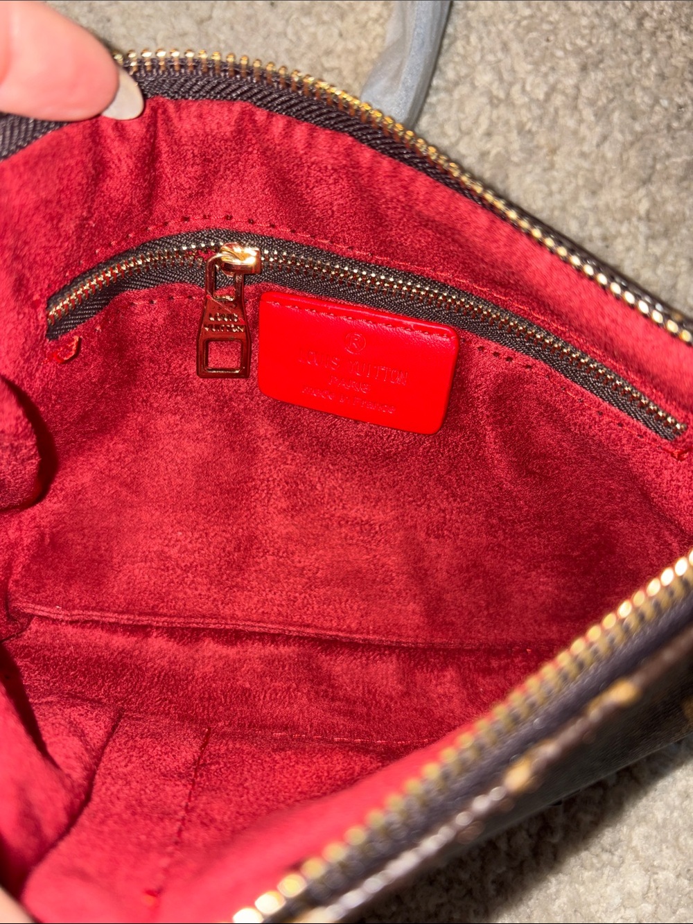 Brown Monogram Bag with Decorative Studs and Black Strap - Picture 4 of 8